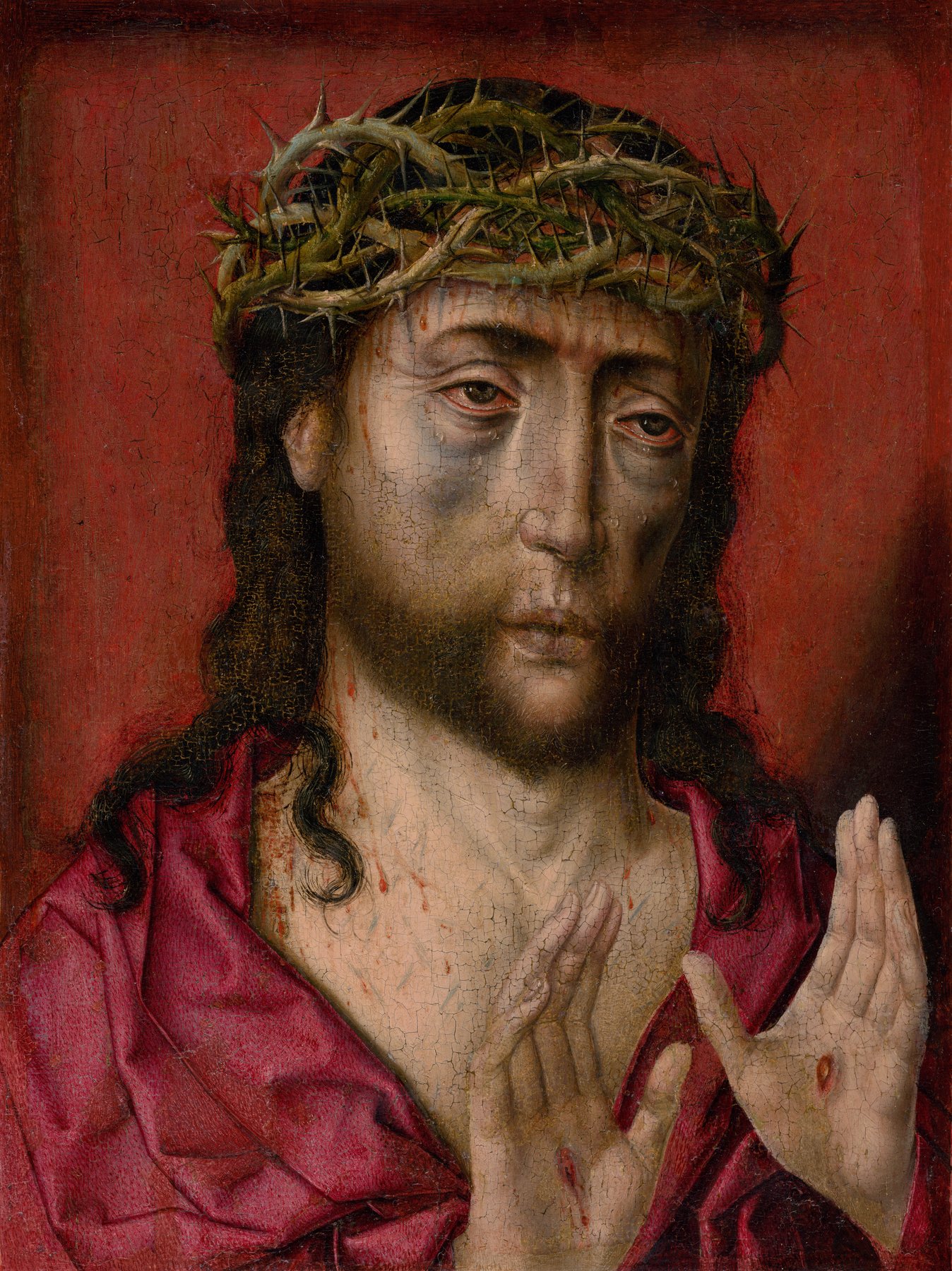 Christ with the Crown of Thorns (Man of Sorrows) by Albert Bouts, c. 1500–1520, Slovenská národná galéria, SNG