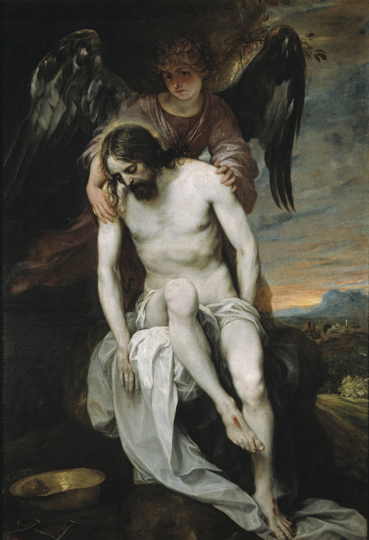 The Dead Christ supported by an Angel (Cristo muerto sostenido por un ángel) by Alonso Cano, 1646 - 1652, Museo Nacional del Prado, Madrid