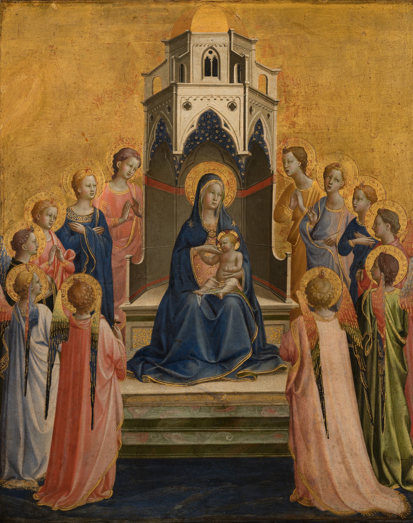 Madonna and Child Enthroned with Twelve Angels — Fra Angelico