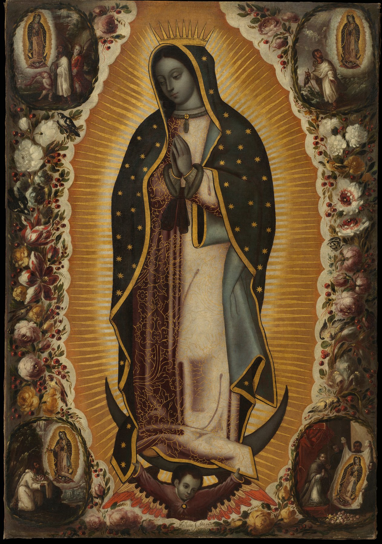 Virgin of Guadalupe by Antonio de Arellano and Manuel de Arellano, 1691, Los Angeles County Museum of Art