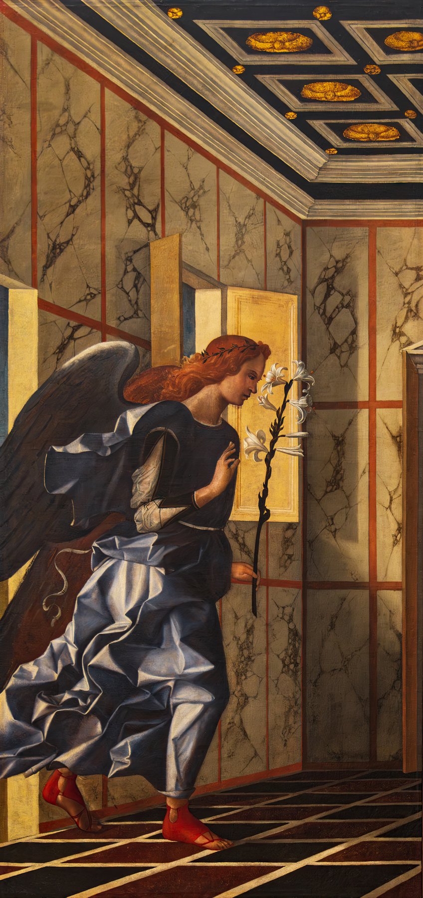The Annunciation (organ shutters from Santa Maria dei Miracoli) (left shutter) — Giovanni Bellini and workshop