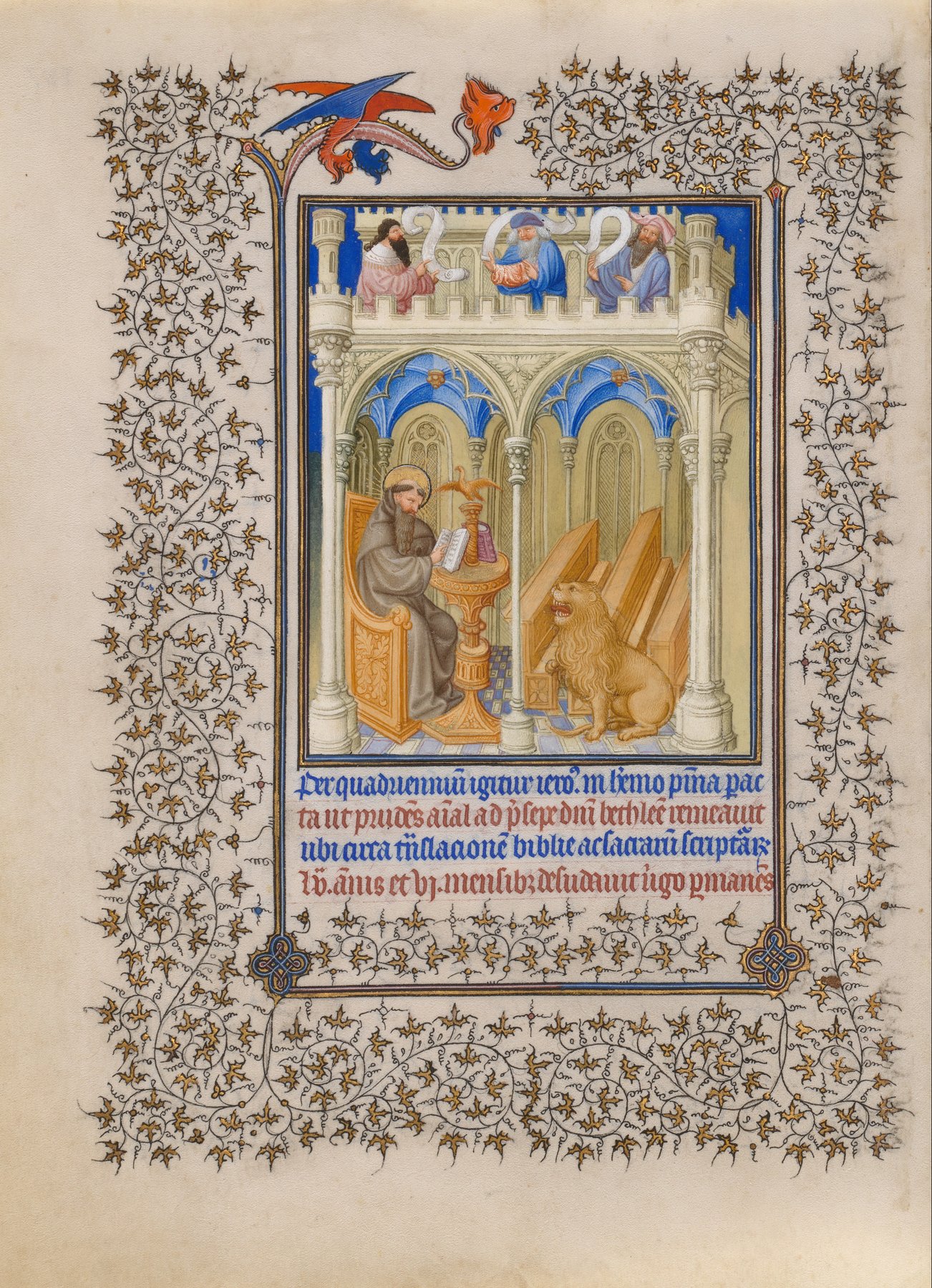 Saint Jerome Translating the Bible — The Limbourg Brothers