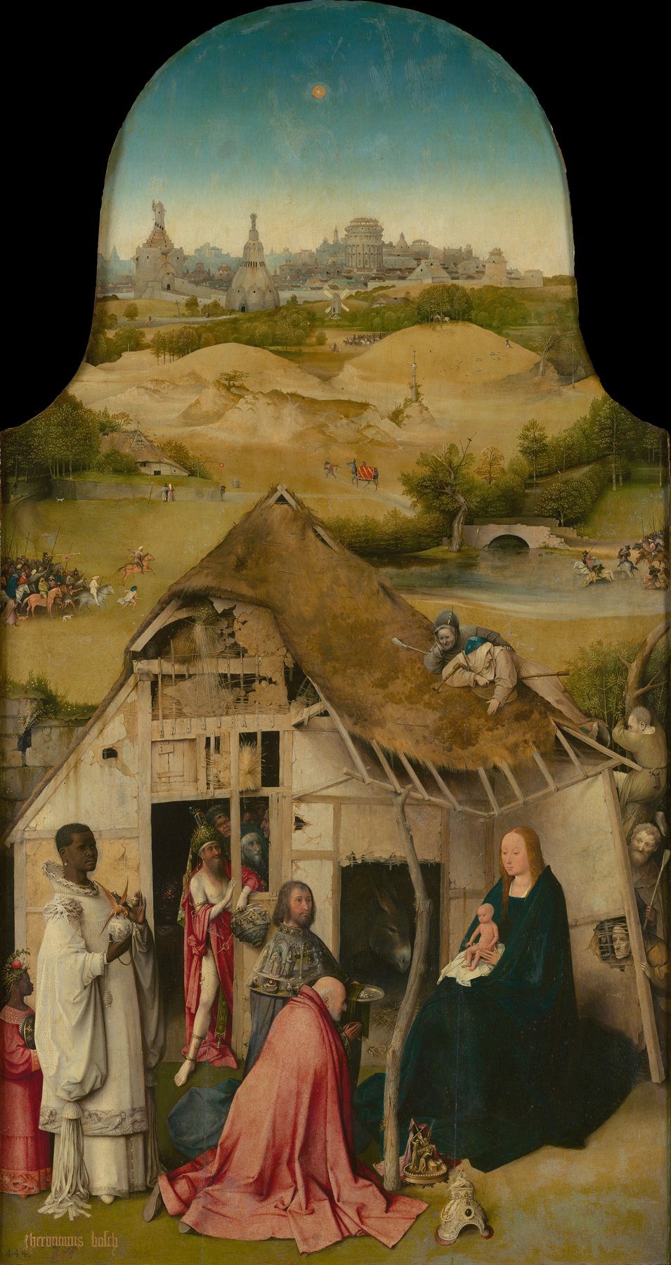 The Adoration of the Magi (Epiphany Triptych) (centre panel) — Hieronymus Bosch