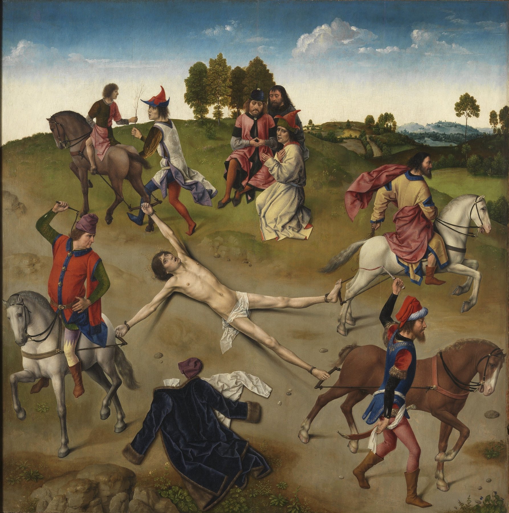 Triptych of the Martyrdom of St Hippolytus (centre panel) — Dieric Bouts and Hugo van der Goes