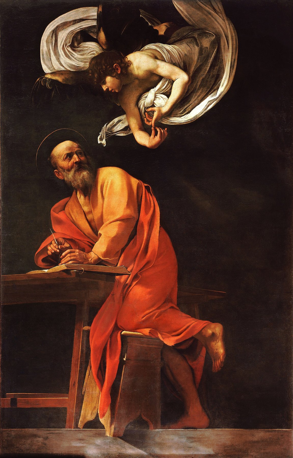 The Inspiration of Saint Matthew — Caravaggio