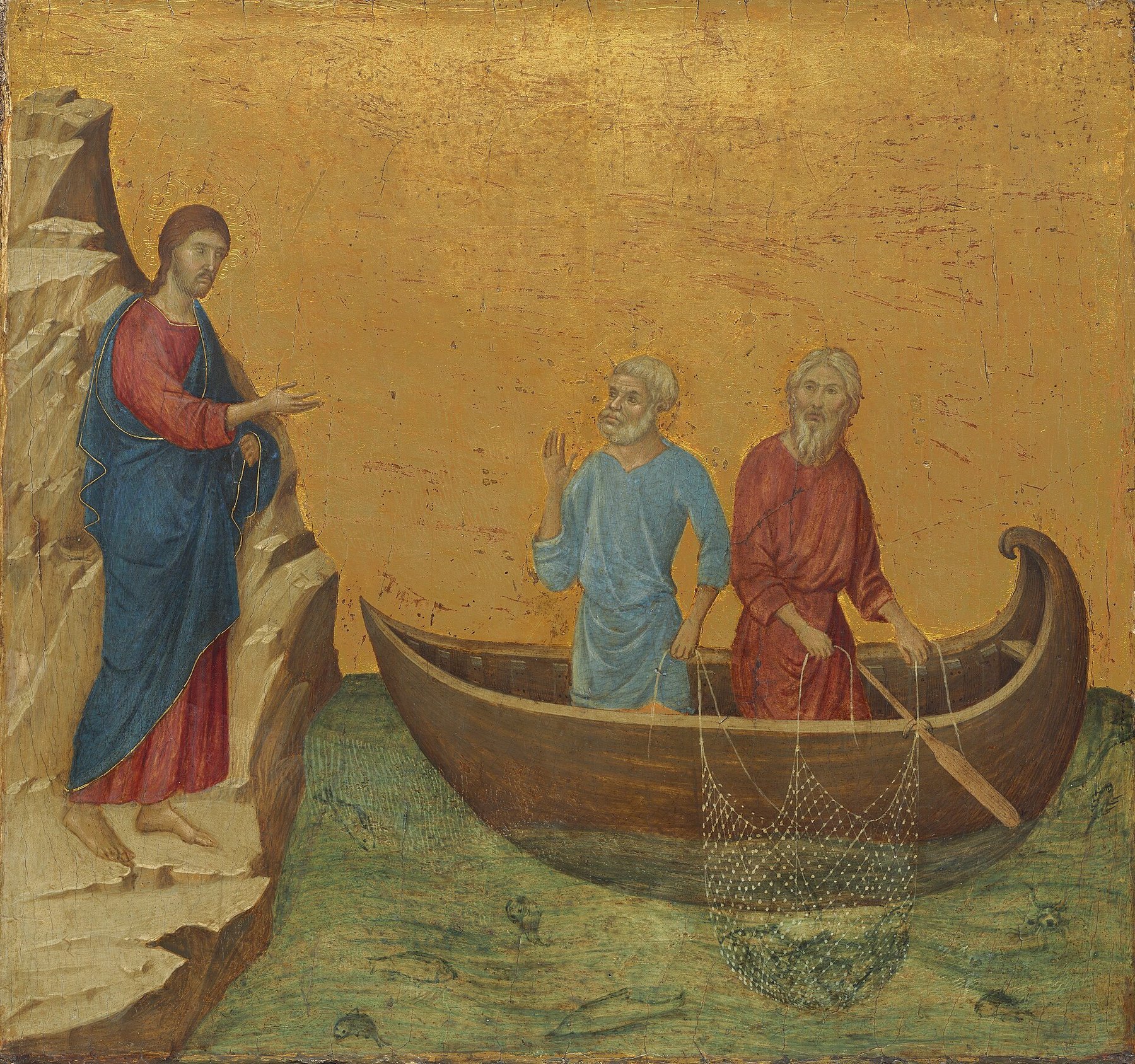 The Calling of the Apostles Peter and Andrew — Duccio