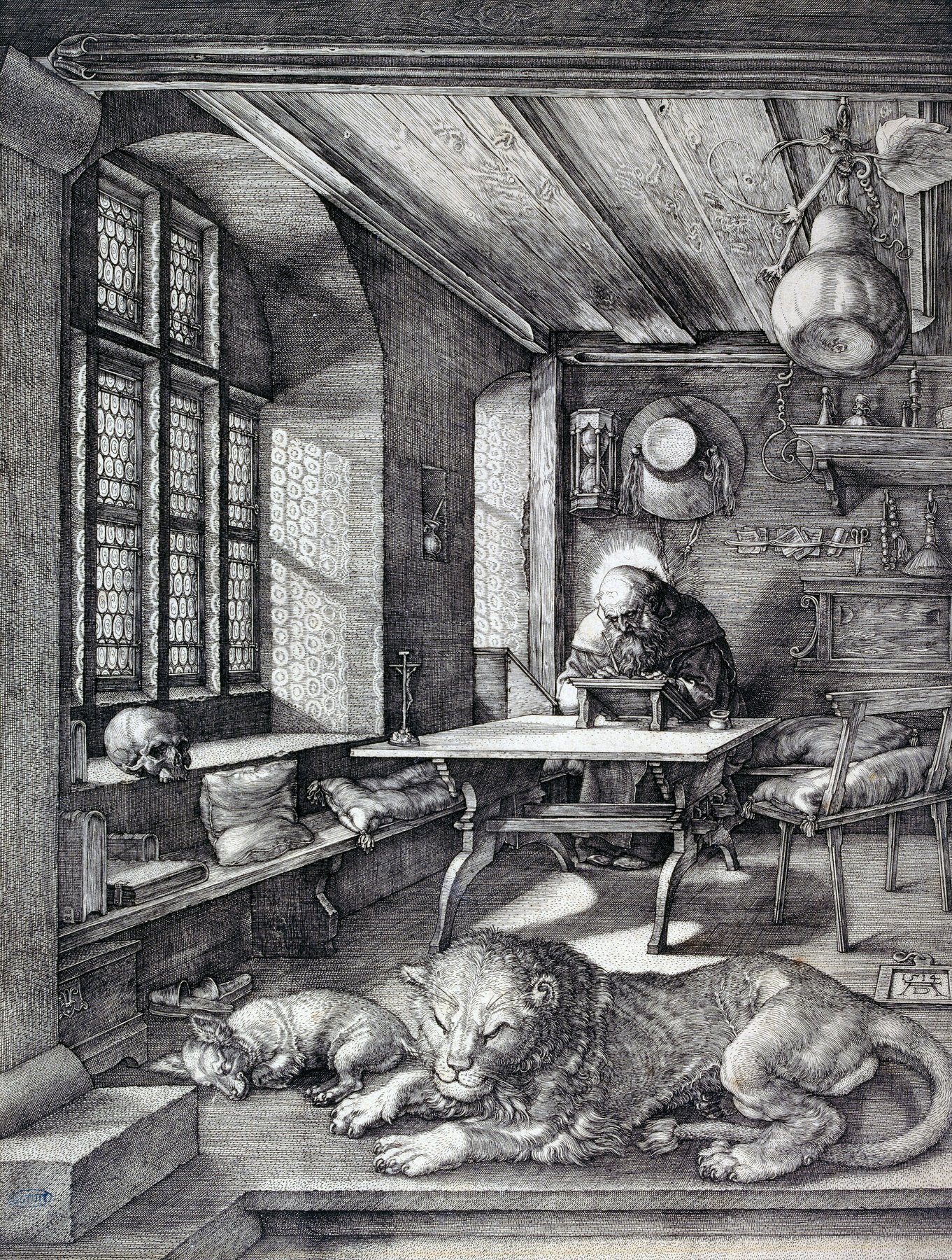 Saint Jerome in His Study by Albrecht Dürer, 1514, Petit Palais, Musée des Beaux-Arts de la Ville de Paris