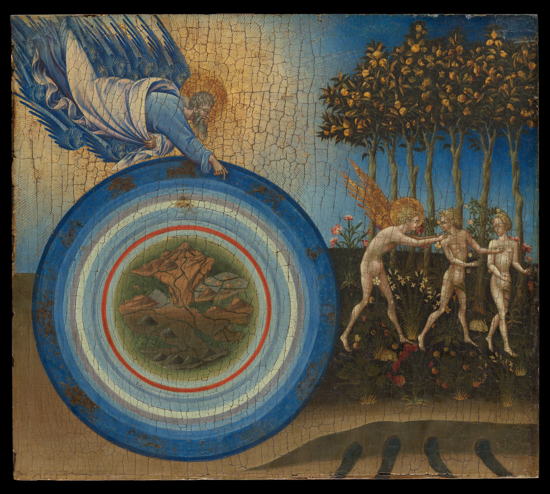 The Creation of the World and the Expulsion from Paradise by Giovanni di Paolo (Giovanni di Paolo di Grazia), 1445, The Metropolitan Museum of Art, New York