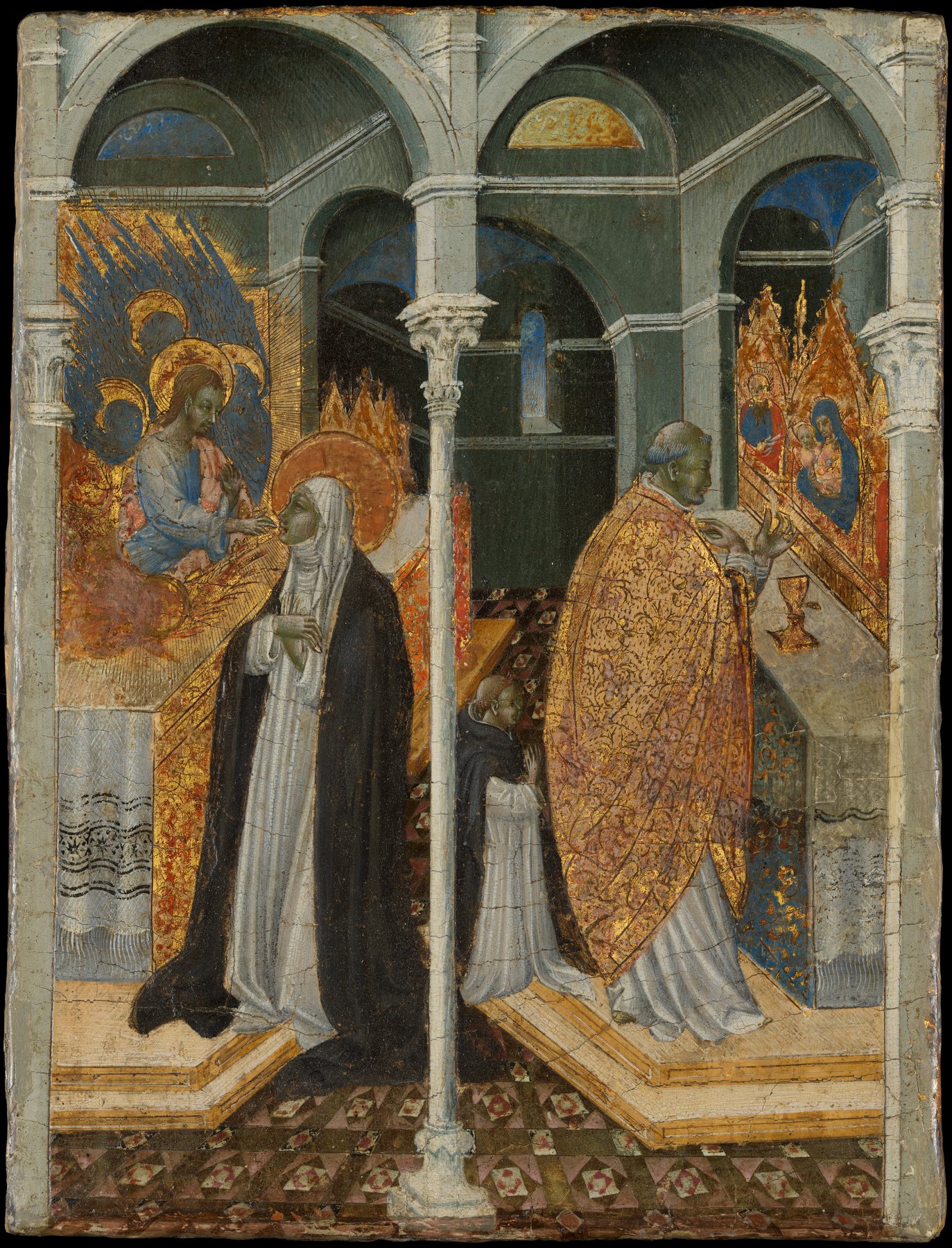 The Miraculous Communion of Saint Catherine of Siena by Giovanni di Paolo (Giovanni di Paolo di Grazia), after 1461, The Metropolitan Museum of Art, New York