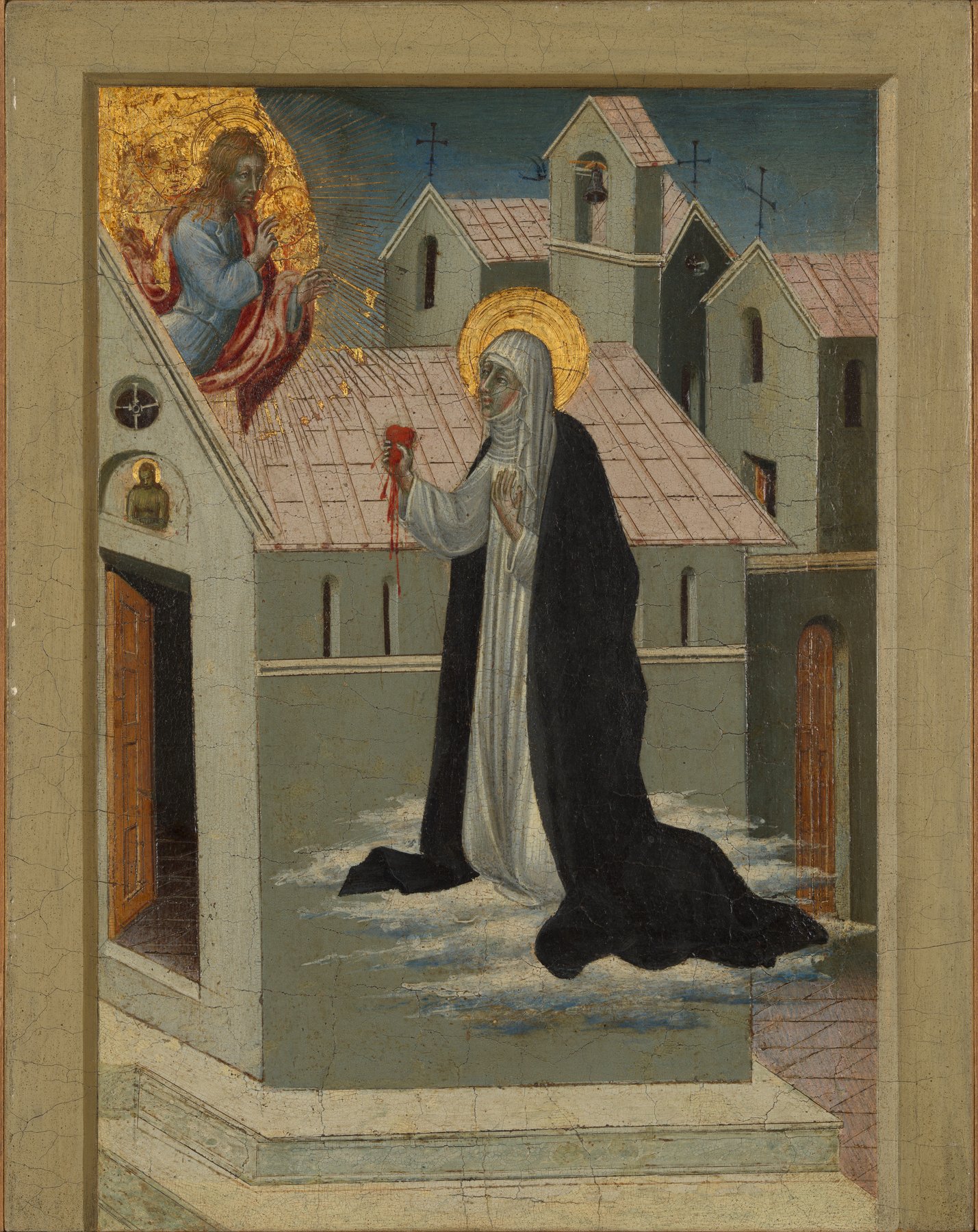 Saint Catherine of Siena Exchanging Her Heart with Christ by Giovanni di Paolo (Giovanni di Paolo di Grazia), after 1461, The Metropolitan Museum of Art, New York