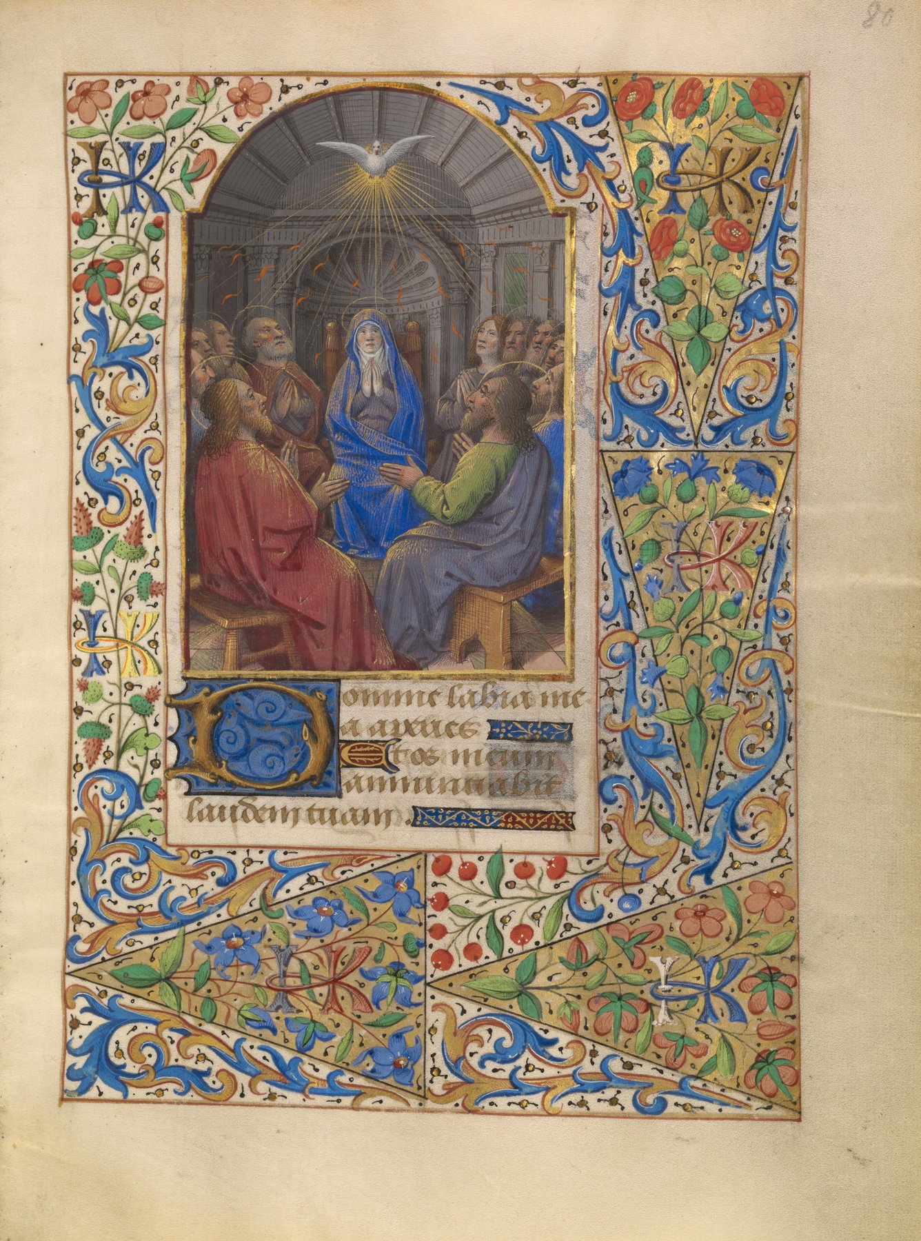 Pentecost (Katherine Hours) by Jean Bourdichon, c. 1480–1485, J. Paul Getty Museum, Los Angeles