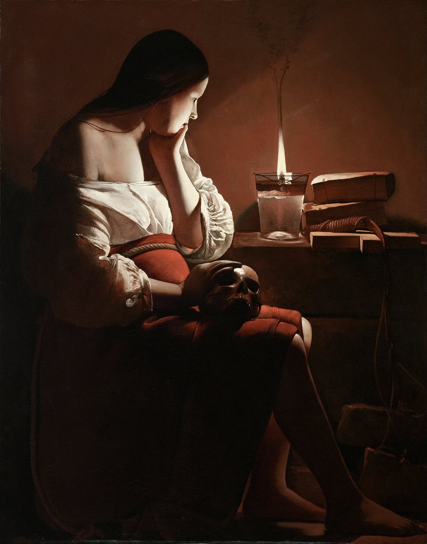 Magdalen with the Smoking Flame — Georges de La Tour