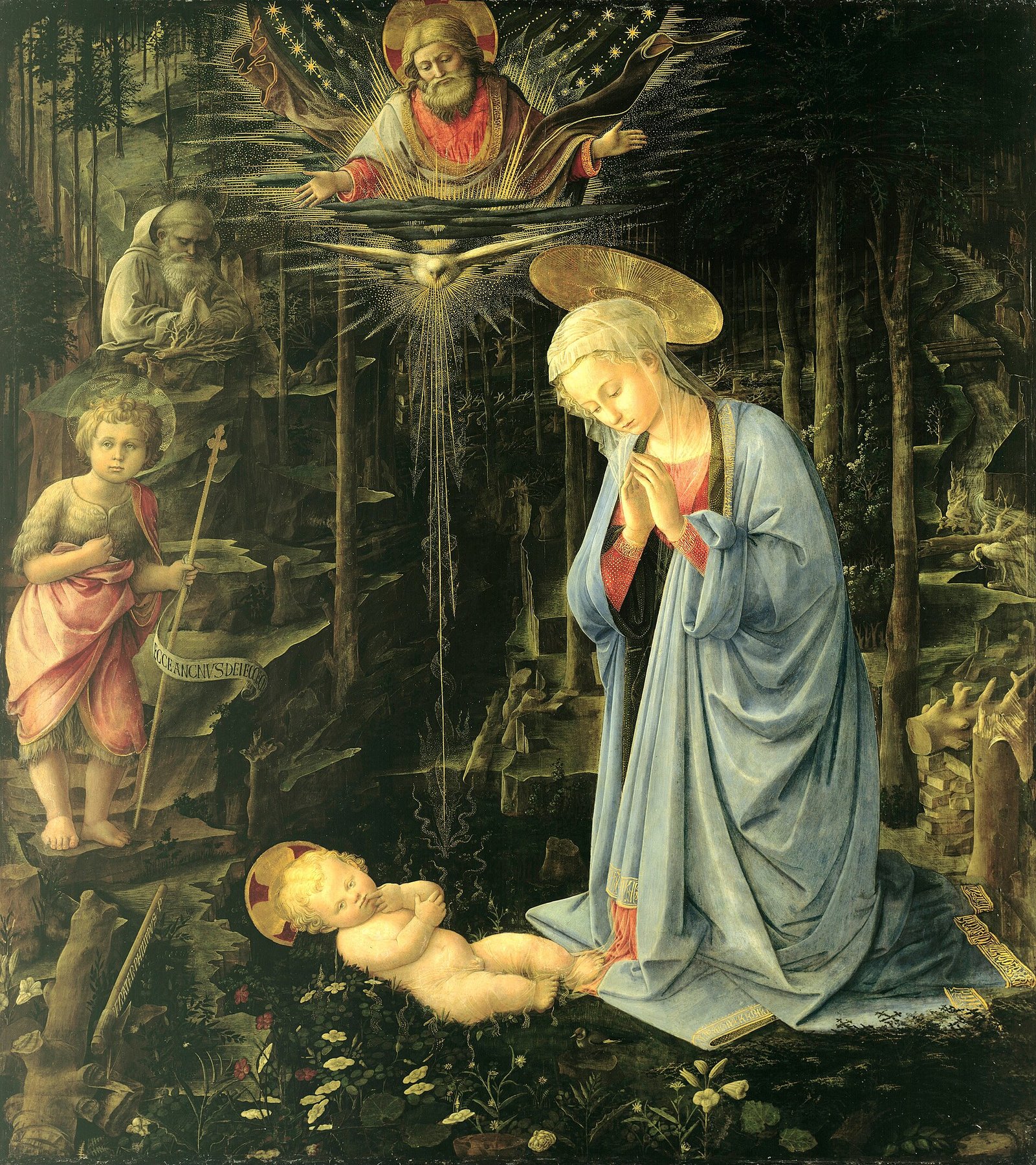 Adoration in the Forest — Fra Filippo Lippi