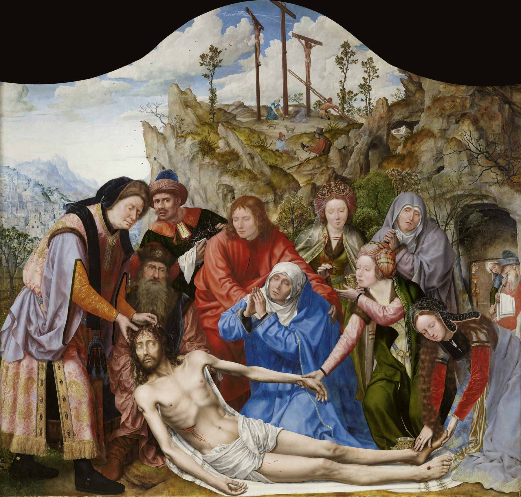 Altarpiece of the Joiners' Guild — The Lamentation over the Dead Christ — Quinten Massys