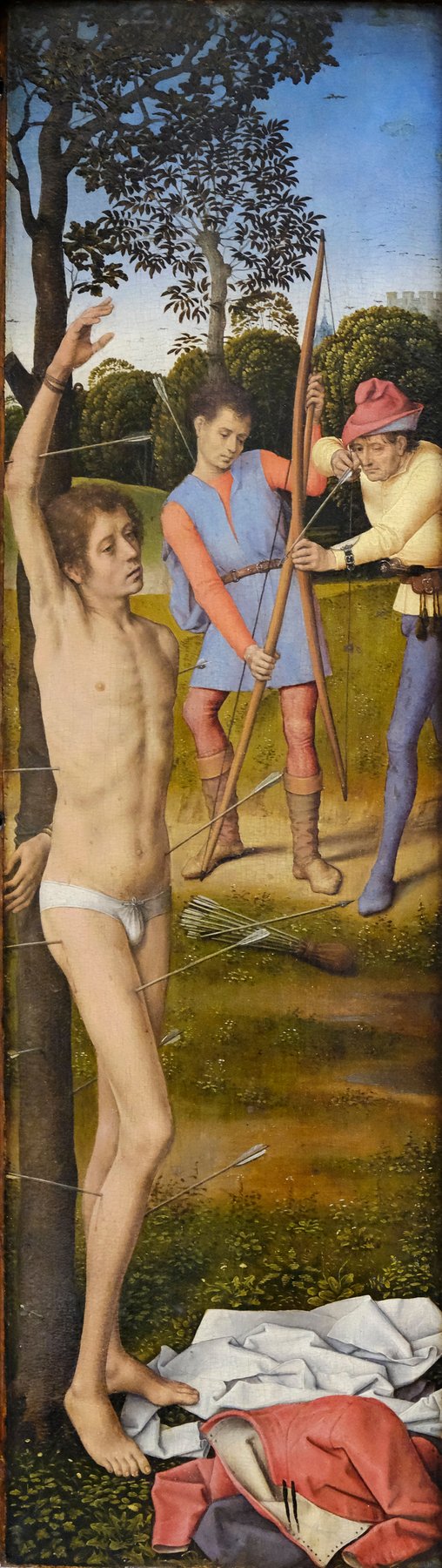 Triptych of the Resurrection (left wing) — Hans Memling
