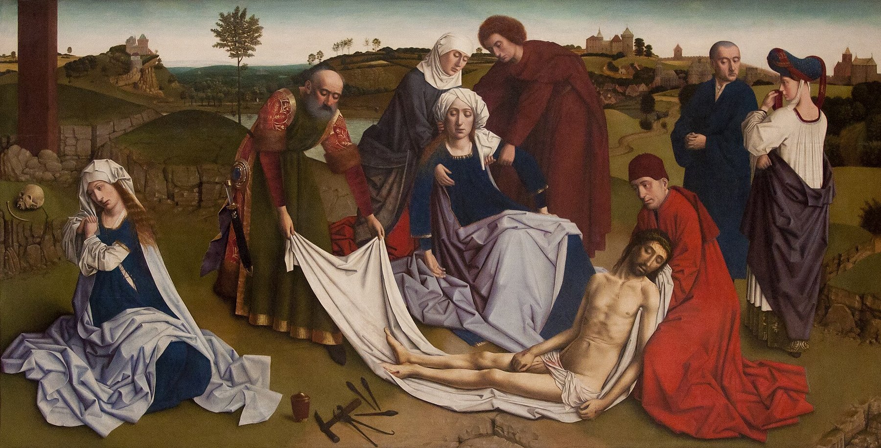 The Lamentation by Petrus Christus, ca. 1455-1460, Musées royaux des Beaux-Arts de Belgique, Bruxelles