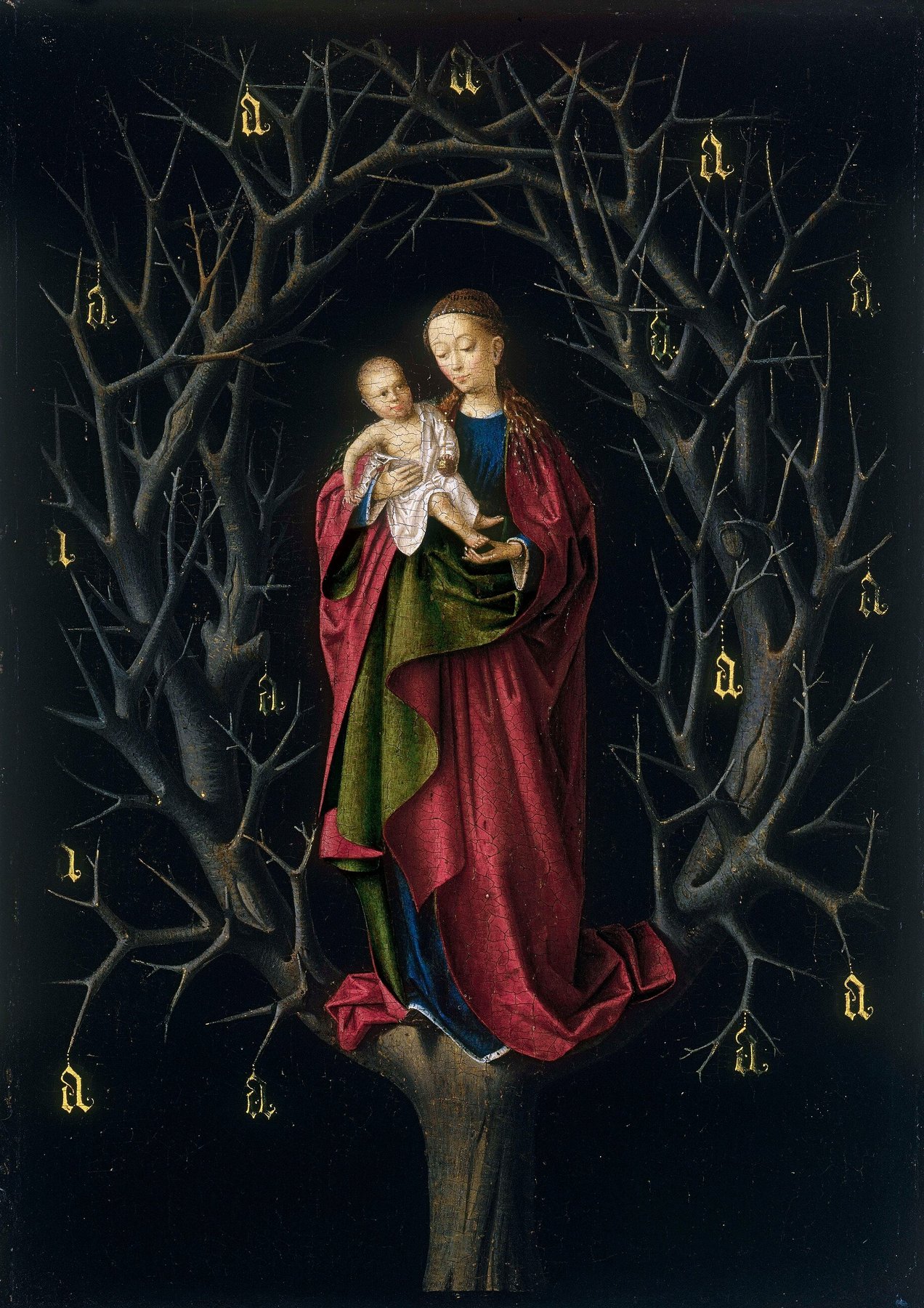 The Virgin of the Dry Tree (Madonna of the Dry Tree) by Petrus Christus, c. 1465, Museo Nacional Thyssen-Bornemisza, Madrid