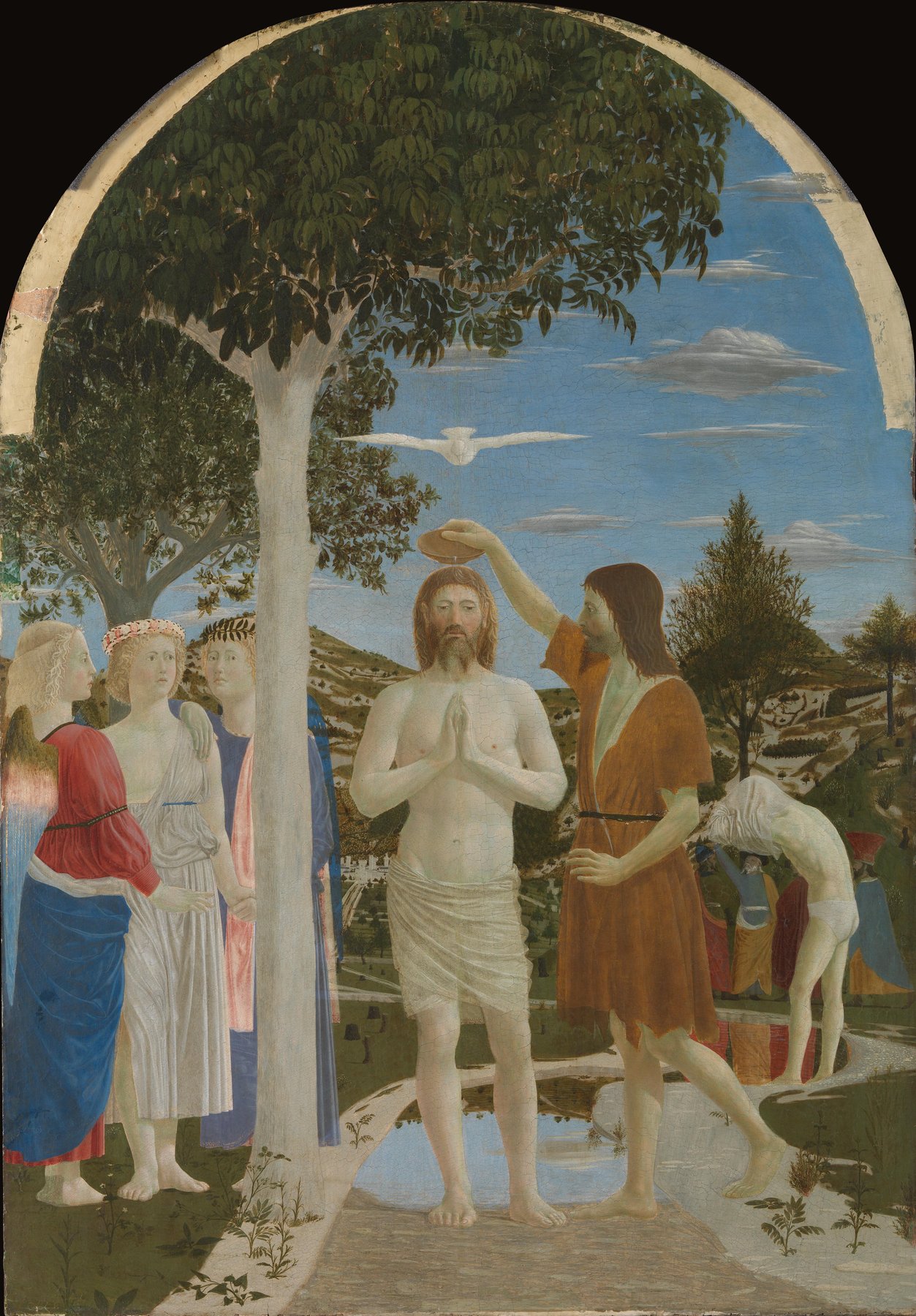 The Baptism of Christ by Piero della Francesca, c. 1437–1445, The National Gallery, London