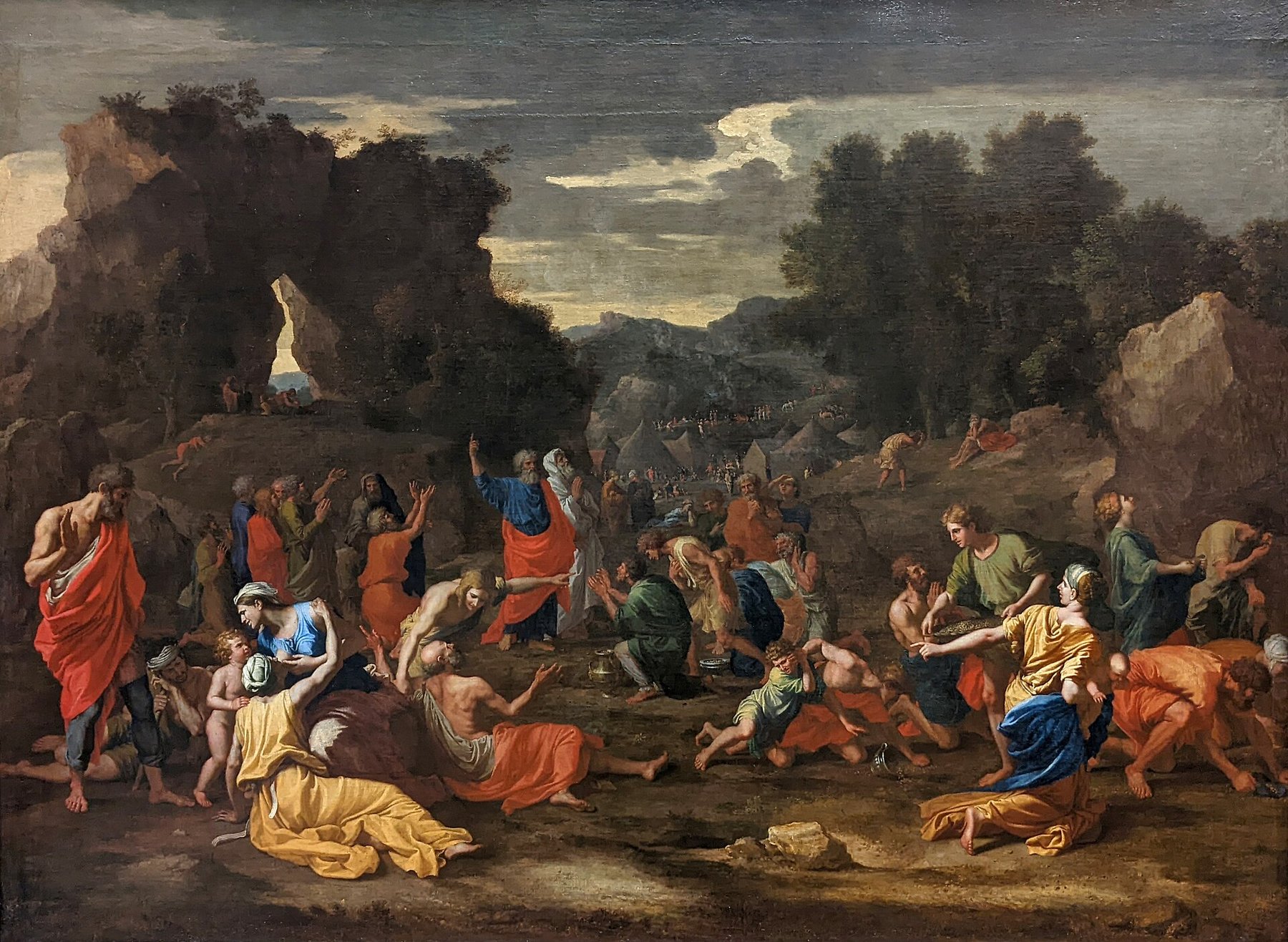 The Gathering of Manna — Nicolas Poussin