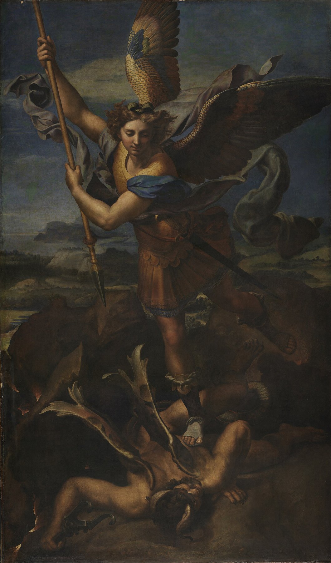 St Michael Vanquishing Satan — Raphael