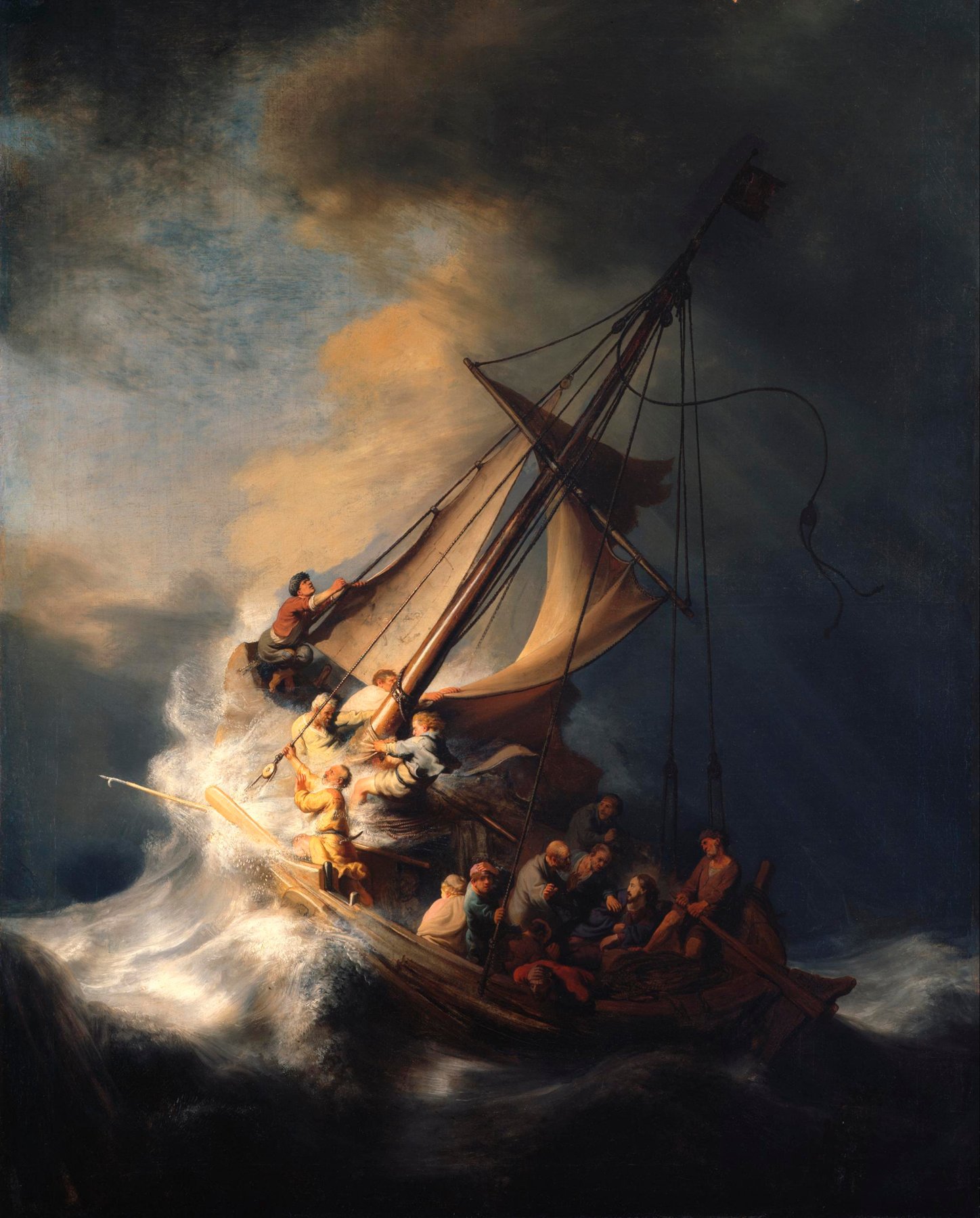Christ in the Storm on the Sea of Galilee by Rembrandt, 1633, Isabella Stewart Gardner Museum, Boston
