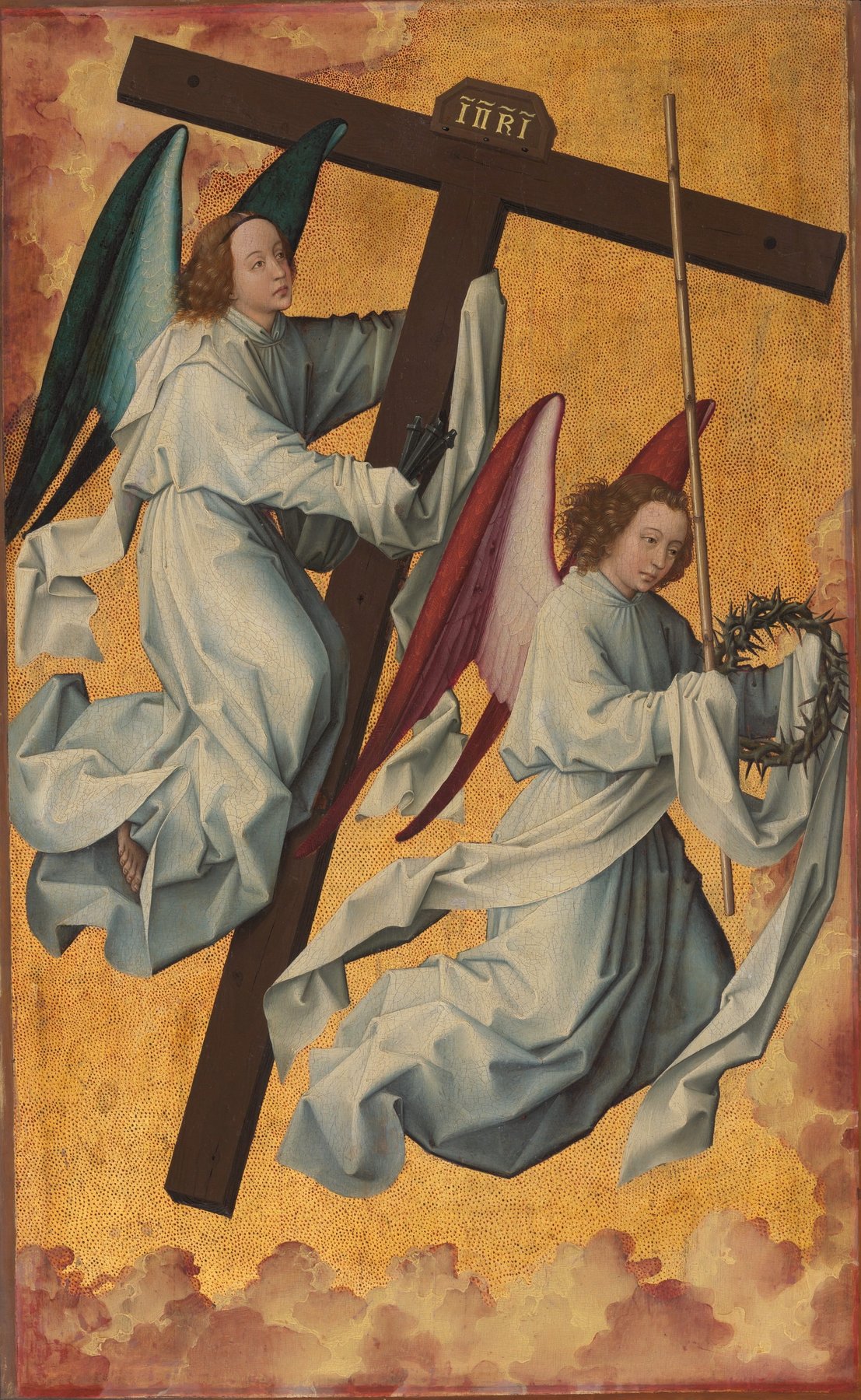 The Last Judgment (Beaune Altarpiece) (upper left) — Attributed to Rogier van der Weyden