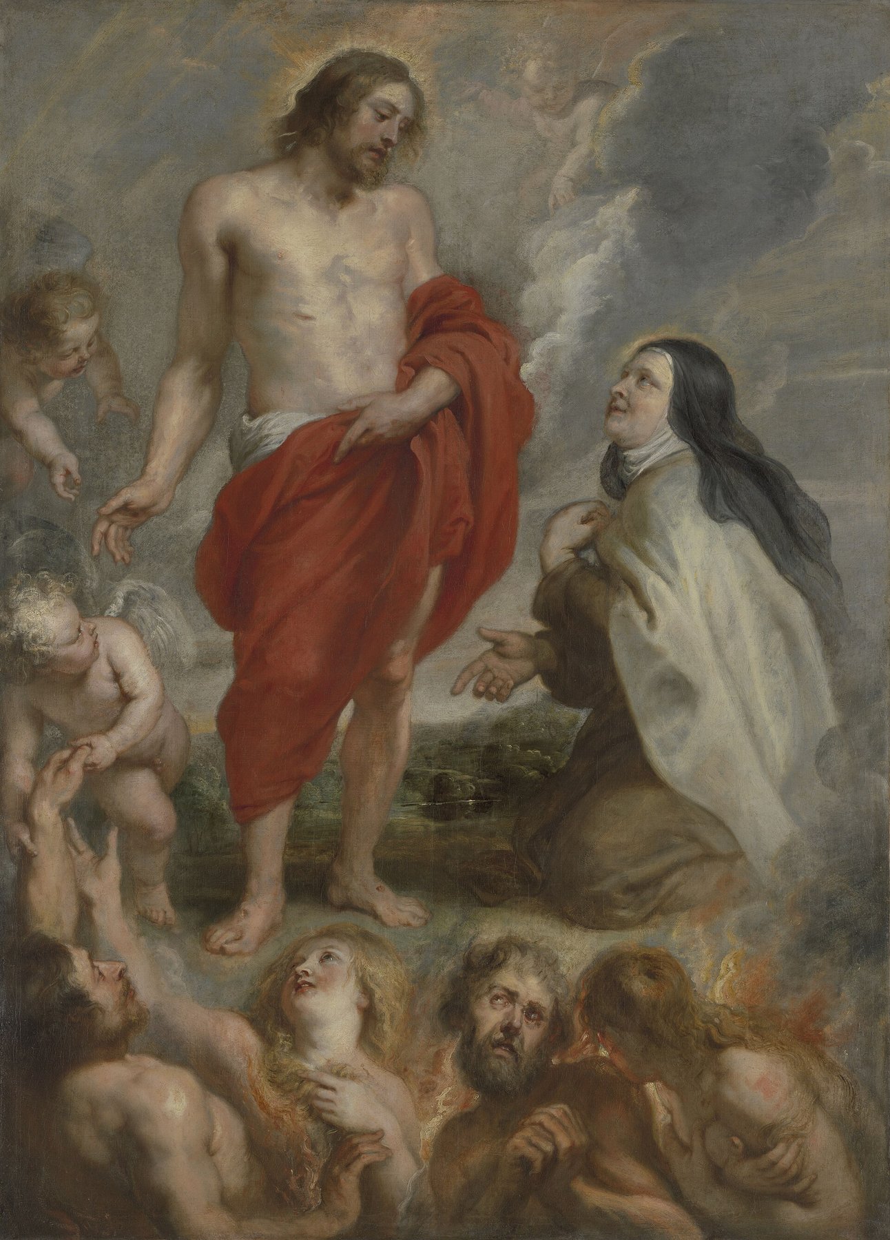 Saint Teresa of Ávila Interceding for Bernardino de Mendoza in Purgatory — Peter Paul Rubens