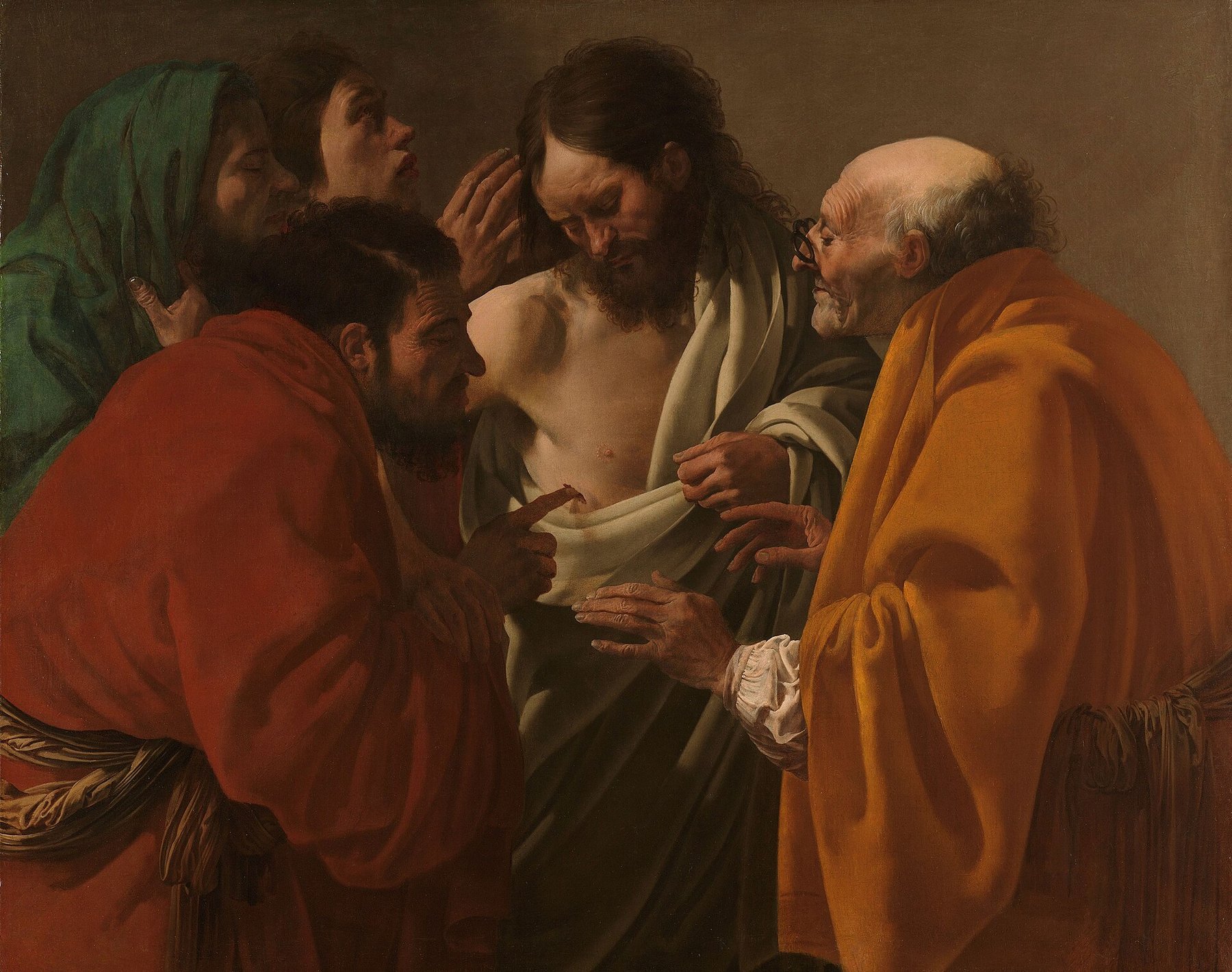 The Incredulity of Thomas by Hendrick ter Brugghen, c. 1622, Rijksmuseum