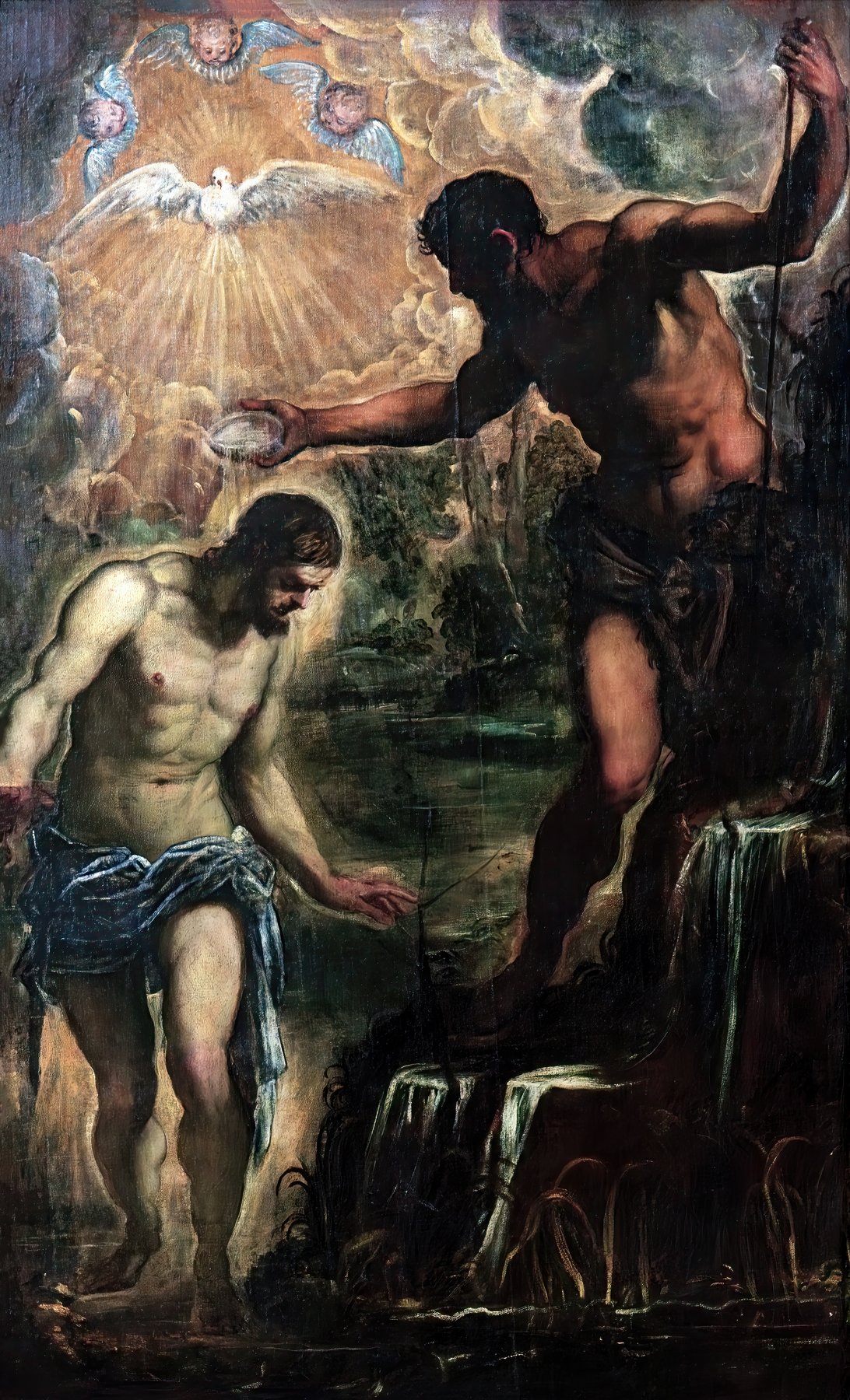 The Baptism of Christ (San Silvestro) by Tintoretto, 1580–82, Church of San Silvestro, Venice
