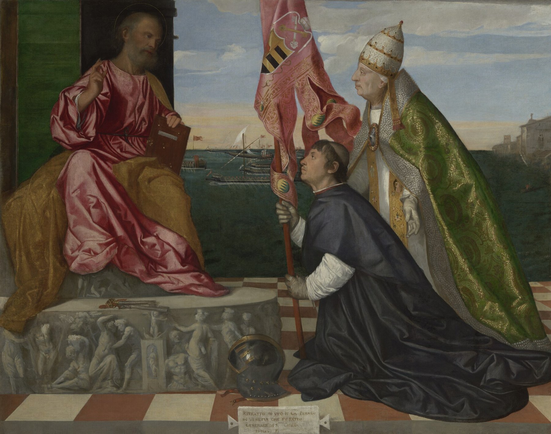 Jacopo Pesaro Presented to Saint Peter by Pope Alexander VI — Titian