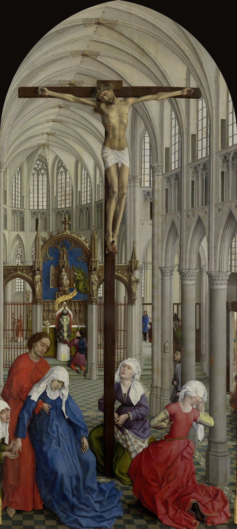 The Seven Sacraments - The Crucifixion and the Eucharist (centre) — Rogier van der Weyden