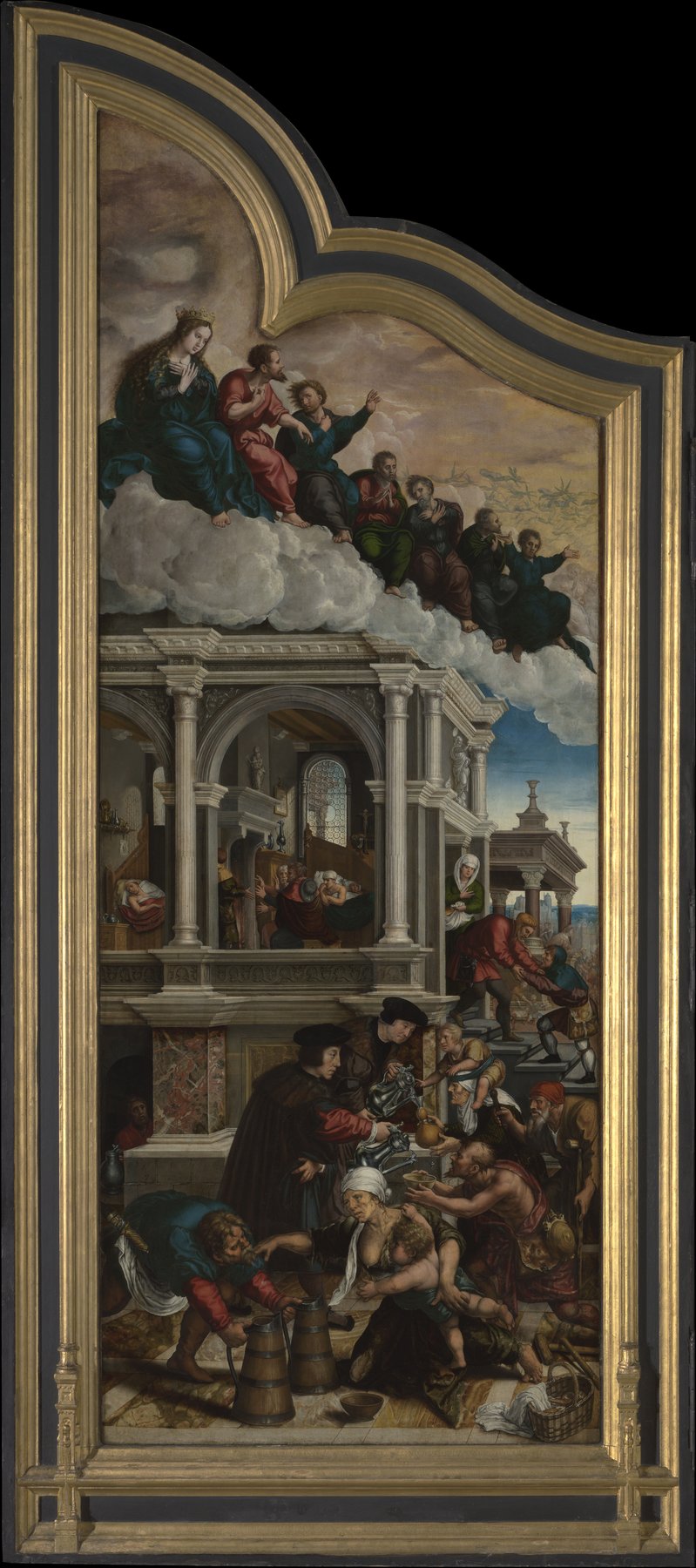 The Last Judgment and the Seven Works of Mercy (left wing) — Bernard van Orley