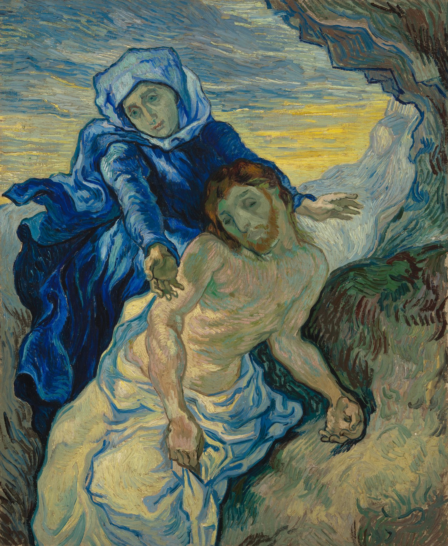 Pietà (after Delacroix) by Vincent van Gogh, 1889, Van Gogh Museum, Amsterdam (Vincent van Gogh Foundation)