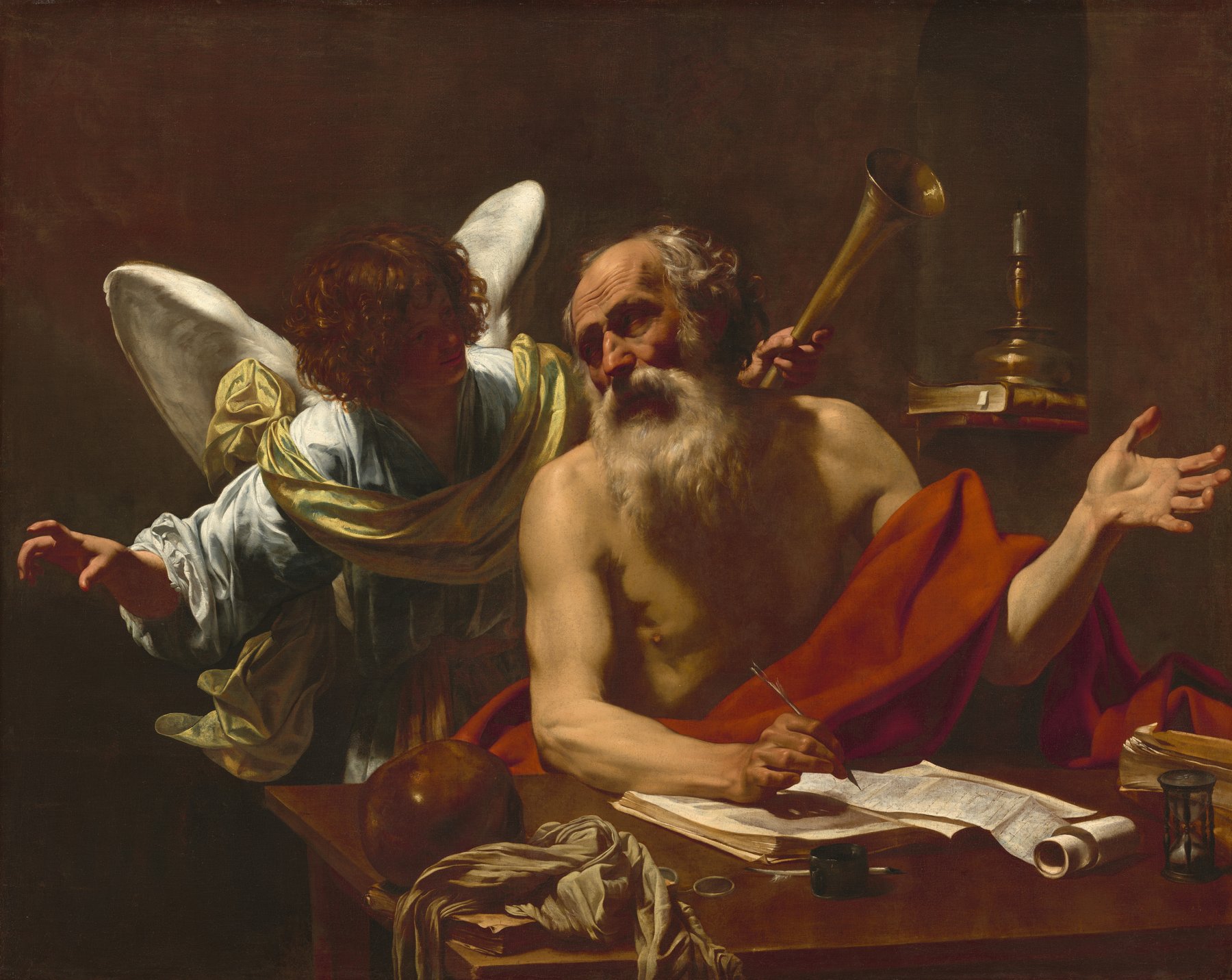 Saint Jerome and the Angel by Simon Vouet, c. 1622/1625, National Gallery of Art, Washington