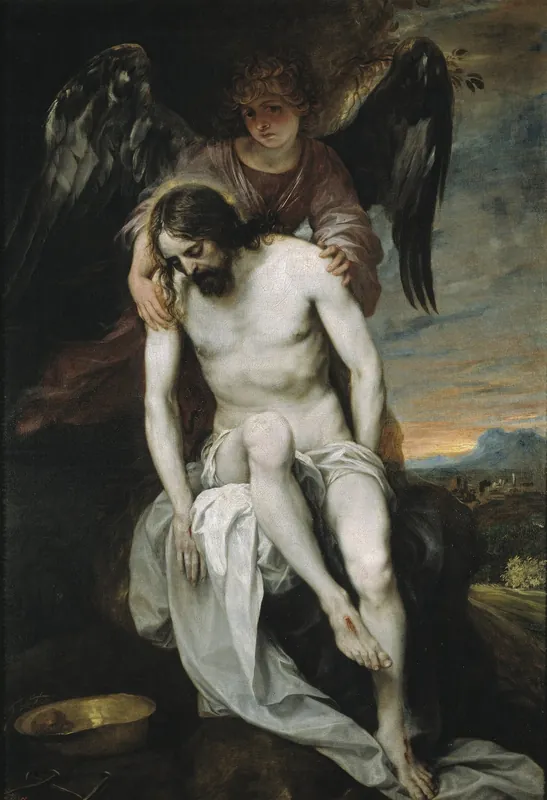 The Dead Christ supported by an Angel (Cristo muerto sostenido por un ángel) — Alonso Cano (Granada, 1601 - Granada, 1667)