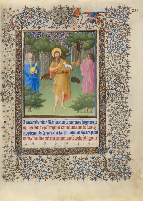 Saint John the Baptist in the Wilderness — Herman, Paul, and Jean de Limbourg (Franco-Netherlandish, active in France by 1399–1416)