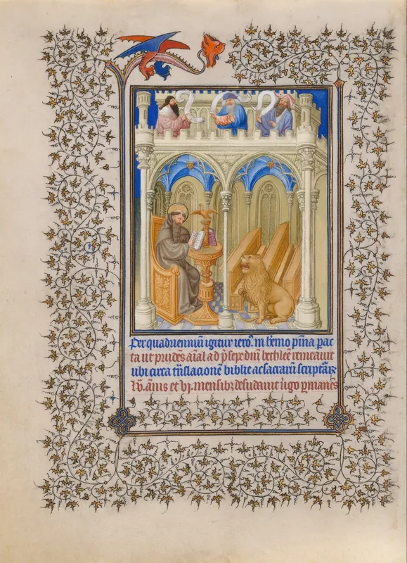 Saint Jerome Translating the Bible — Herman, Paul, and Jean de Limbourg (Franco-Netherlandish, active in France by 1399–1416)