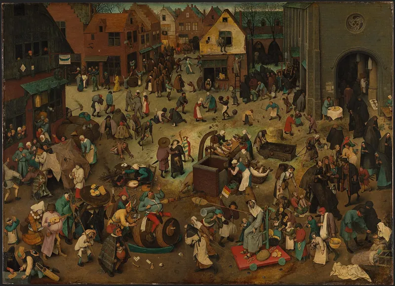 The Fight Between Carnival and Lent — Pieter Bruegel d. Ä. (um 1525/30 Breugel oder Antwerpen? - 1569 Brüssel)