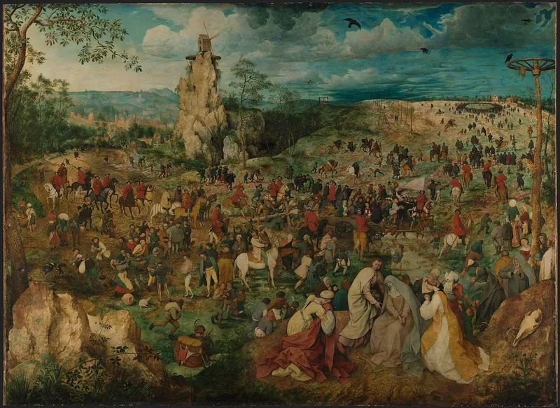 The Procession to Calvary — Pieter Bruegel d. Ä. (um 1525/30 Breugel oder Antwerpen? - 1569 Brüssel)
