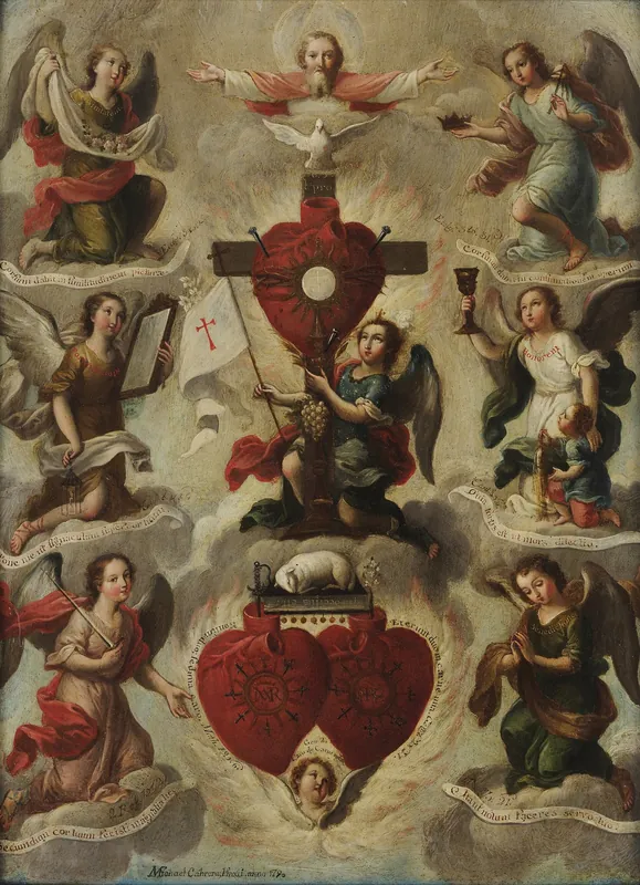 Allegory of the Holy Eucharist (Alegoría de la Santa Eucaristía) — Miguel Cabrera