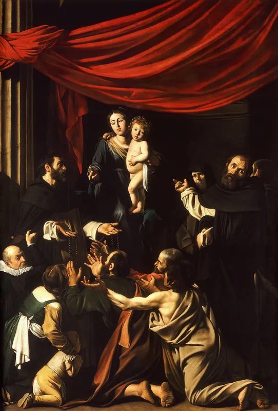 The Madonna of the Rosary — Caravaggio (Italian, 1571–1610)