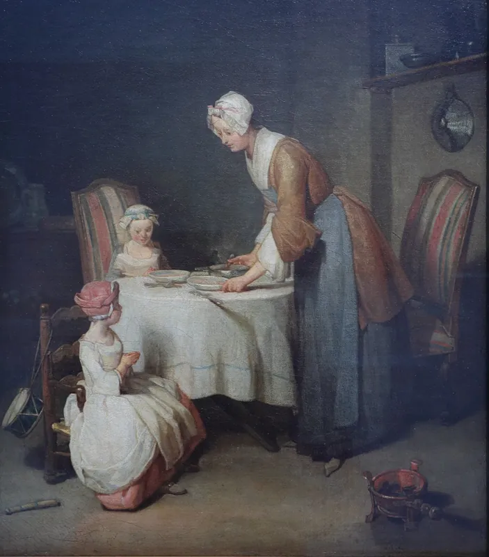 Saying Grace (Le Bénédicité) by Jean-Baptiste-Siméon Chardin