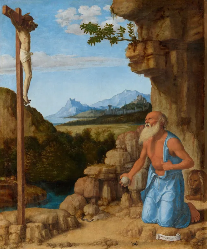Saint Jerome in the Wilderness — Cima da Conegliano (Venetian, c. 1459–1517/1518)