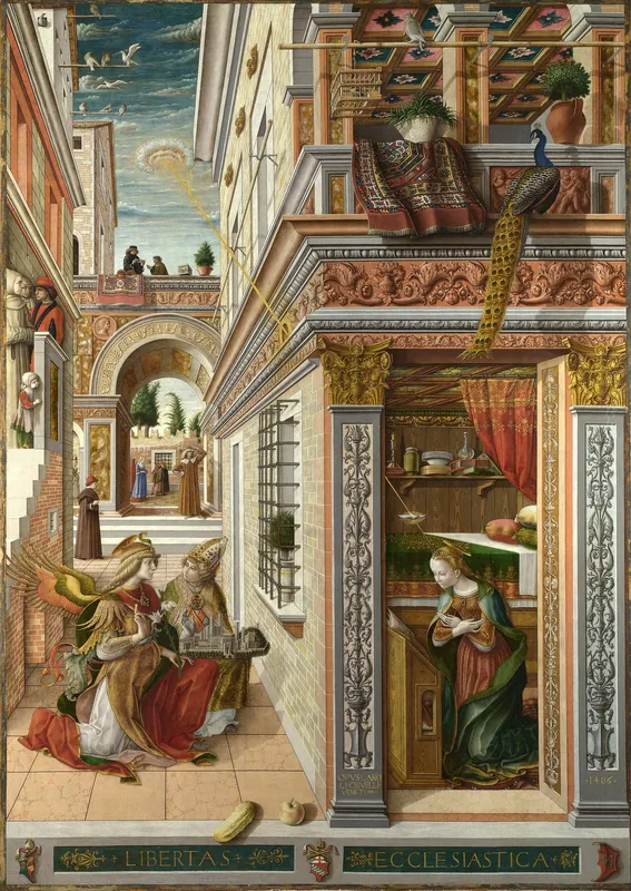 The Annunciation, with Saint Emidius — Carlo Crivelli (about 1430/5 - about 1494)