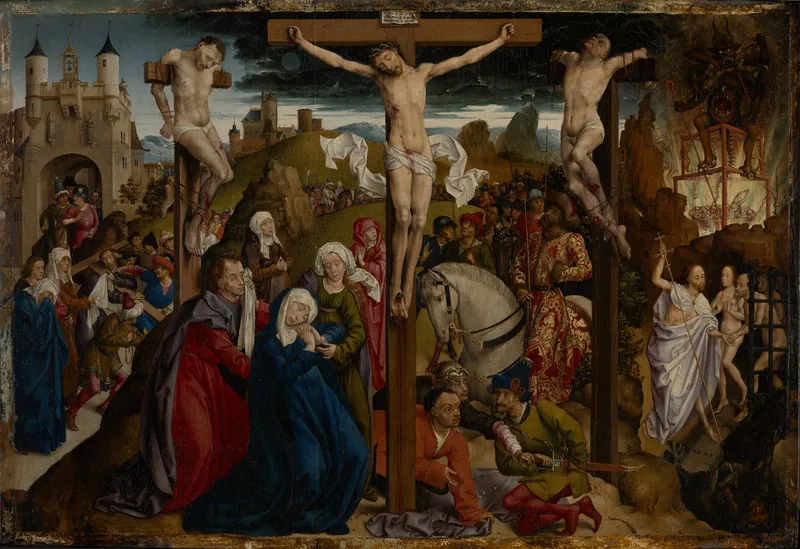 The Crucifixion by Dreux Budé Master, possibly André d'Ypres