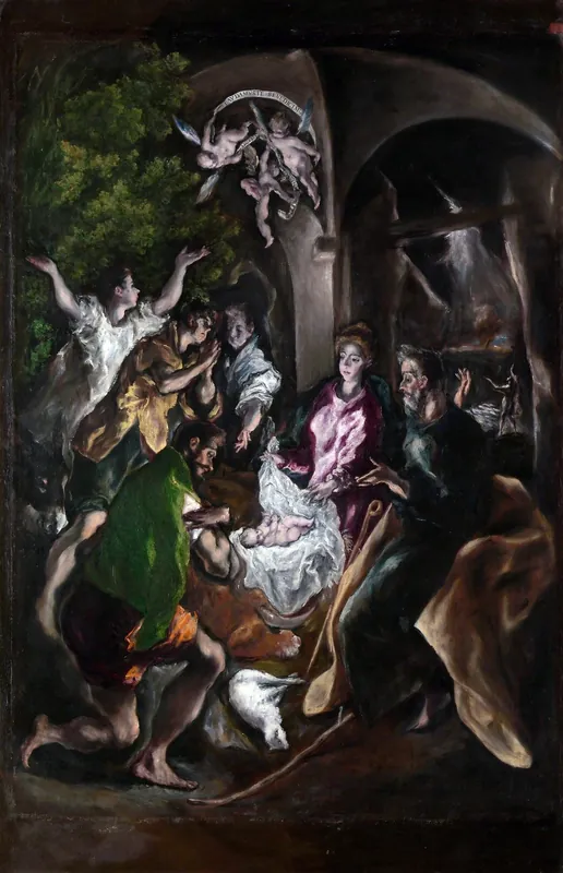 The Adoration of the Shepherds — El Greco (Greek–Spanish, 1541–1614)