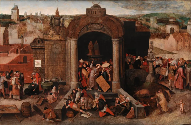 Christ Driving the Traders from the Temple by Unknown follower of Hieronymus Bosch