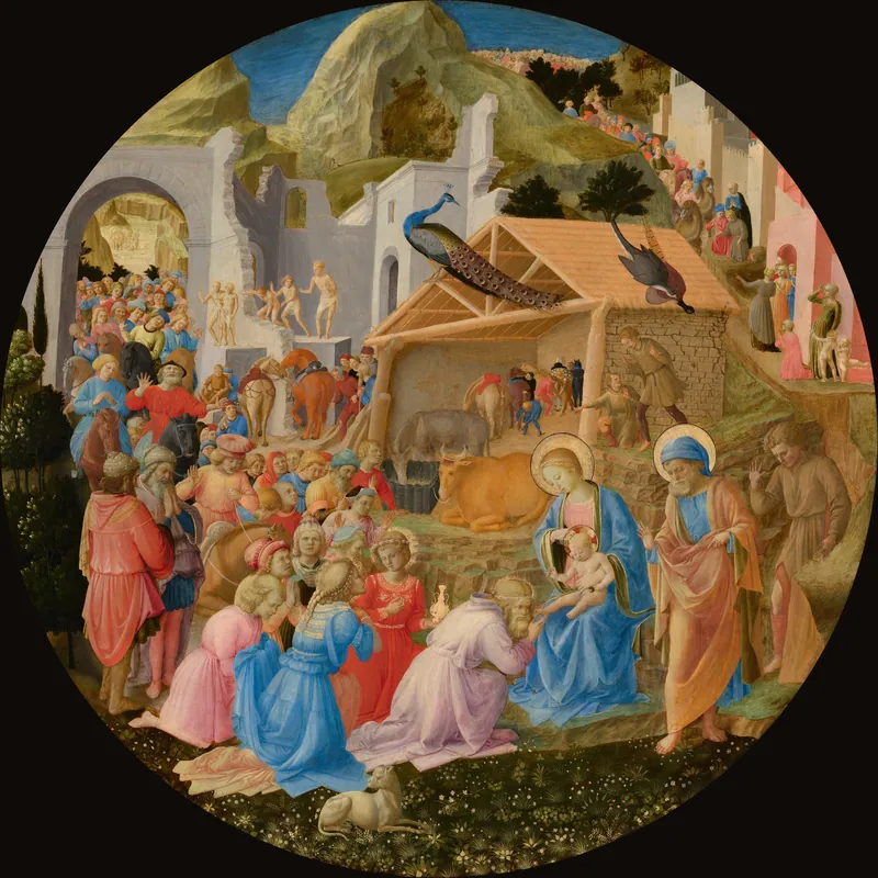 The Adoration of the Magi by Fra Angelico and Fra Filippo Lippi, c. 1440–1460, National Gallery of Art, Washington