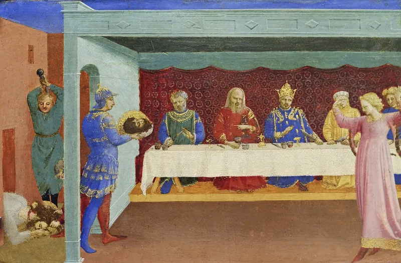The Beheading of Saint John the Baptist and the Feast of Herod — Fra Angelico (Italian, c. 1395–1455)