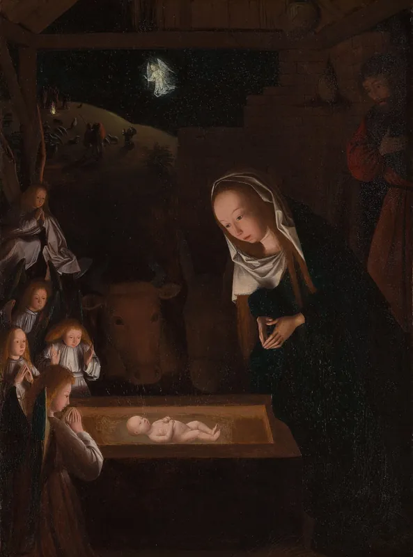 The Nativity at Night — Geertgen tot Sint Jans (About 1455/65, died about 1485/95)